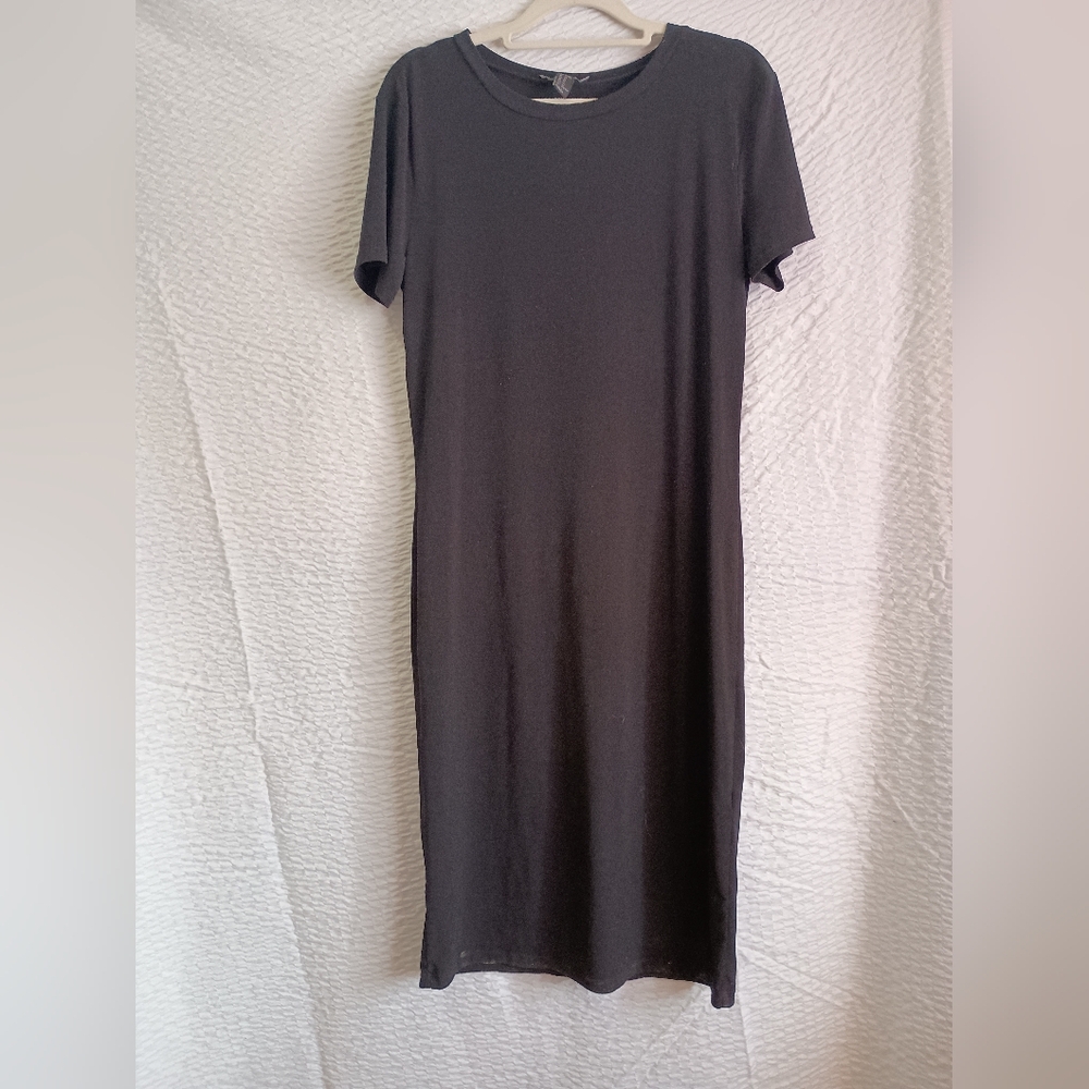 🛍️3/$10🛍️ Forever 21 Elegant Black Midi Dress XL